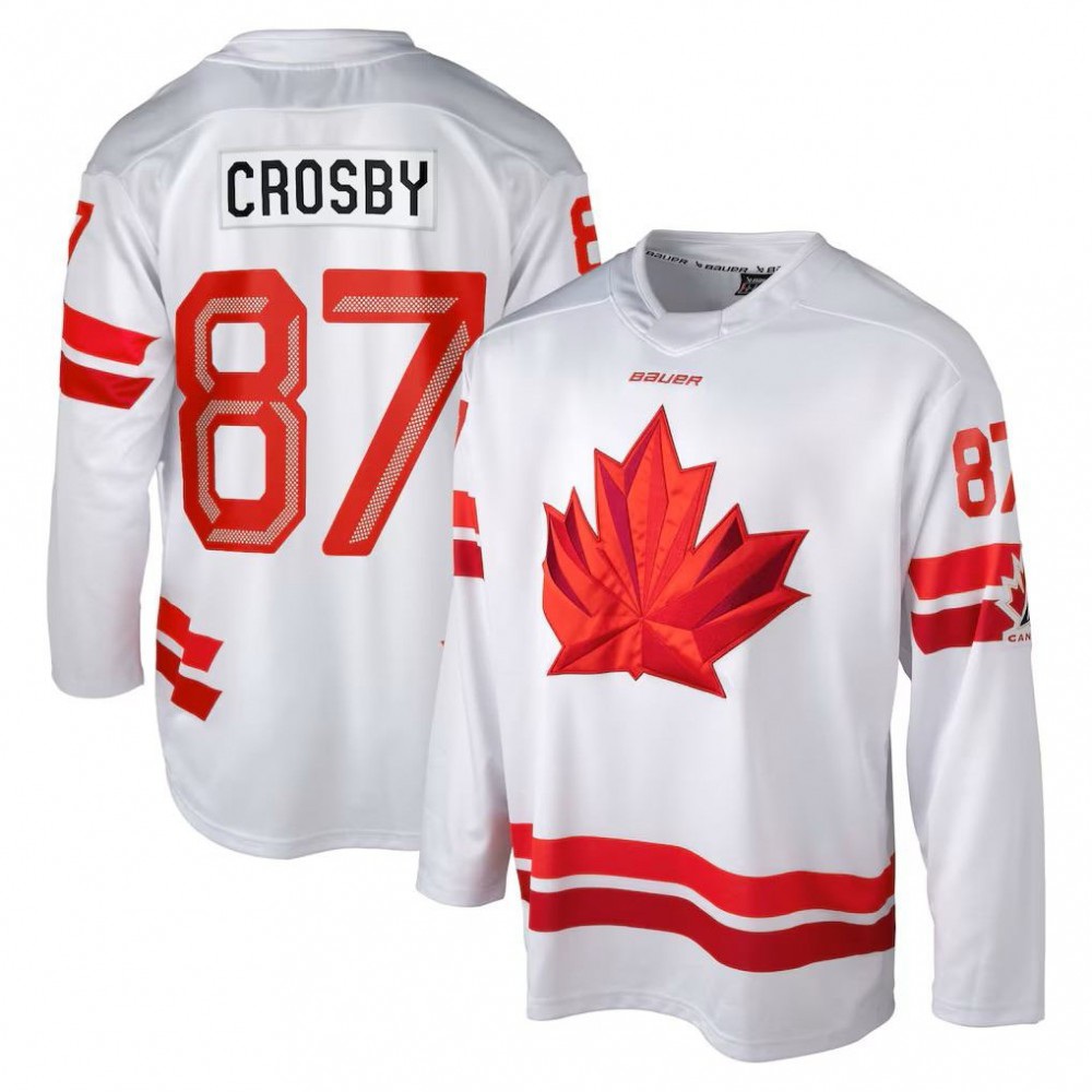 Sidney Crosby Hockey Bauer Canada 2026 Olympics Replica Jersey - White-Pro Kit Vault | Brand New 26/27 Sports Jerseys